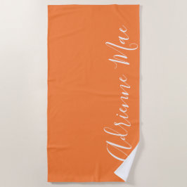 Orange Peel einfach Personalisiert Strandtuch
