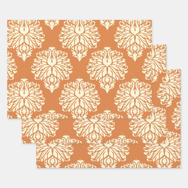 Orange Peel South Hütte Damask Geschenkpapier Set (Set)
