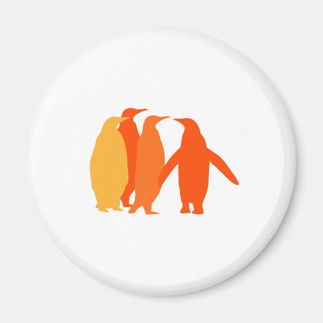 Orange Penguins Magnet (Vorne)