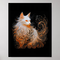 Orange Persians Cat Long Hair Niedlich Kitten Love