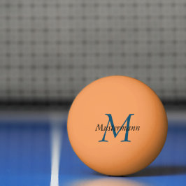 Orange personalisiert mit Monogramm Tischtennisball
