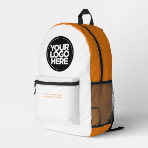 Orange   Personalisiertes Firmenlogo und Text Bedruckter Rucksack