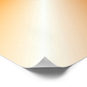 Orange Personalizable Treble Clef Musik Poster