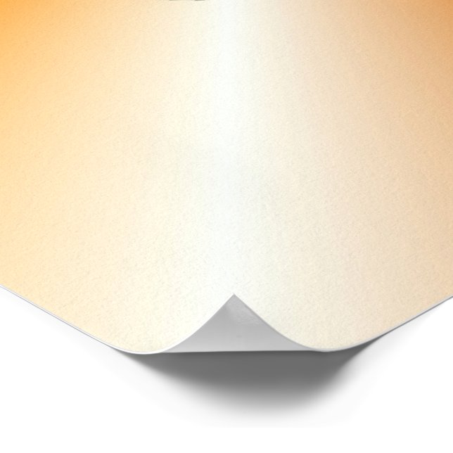 Orange Personalizable Treble Clef Musik Poster (Ecke)