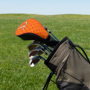 Orange personalize farbige Polka Dots Golf Headcover