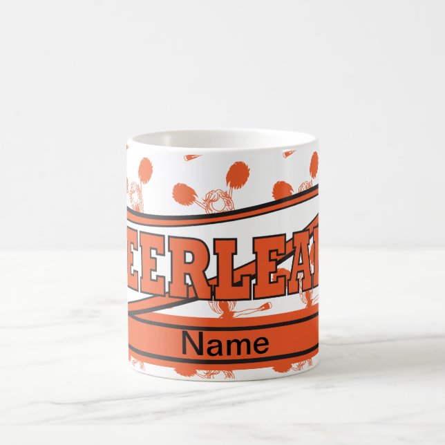 Orange personifizieren Cheerleader-Mädchen Kaffeetasse (Mittel)