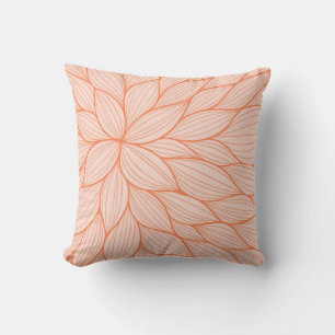 Orange Petal Watercolor Pillow Kissen