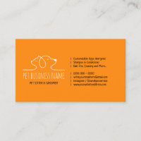 Orange Petsitter Hund und Katzenlogo Tierarzt