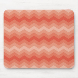 Orange Pfirsich Zickzack Mousepad