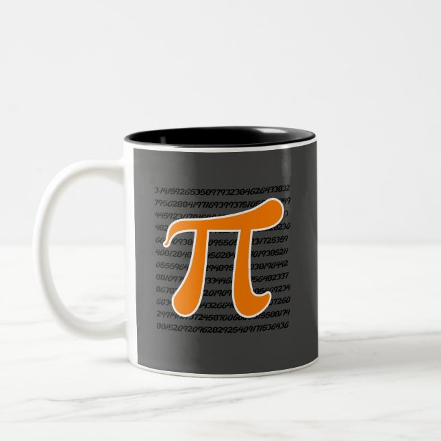 Orange-Pi-Symbol Zweifarbige Tasse (Links)