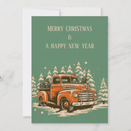 Orange Pick Up Weihnachtskarte Feiertagskarte