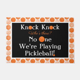 Orange Pickleball Knock Knock Jock Welcome Zuhause Fußmatte