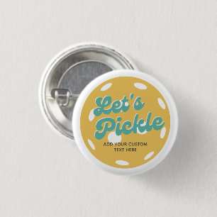 Orange Pickleball: Personalisierter Text anheften Button