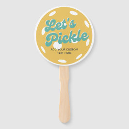 Orange Pickleball: Personalisierter Text anheften Fächer