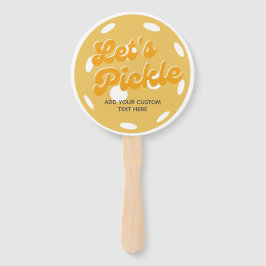 Orange Pickleball: Personalisierter Text anheften Fächer