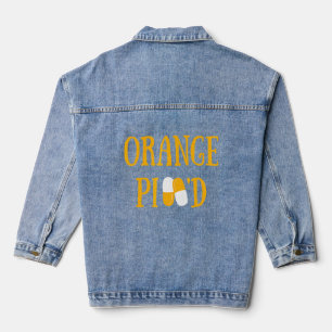 Orange Pilld Quote Stilvolle Handschrift Typografi Jeansjacke