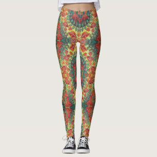 orange Pilz-Leggings Leggings