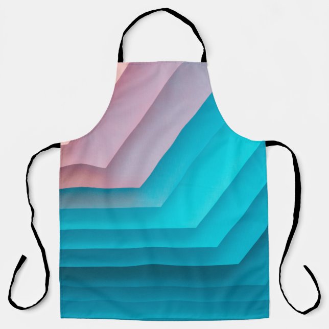 Orange, pink, and teal illustration schürze (Vorderseite)
