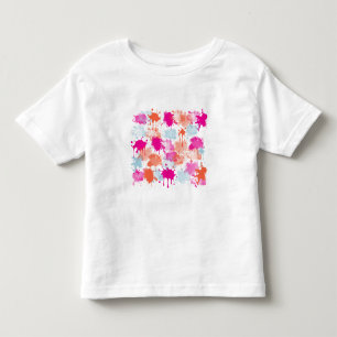 Orange Pink Blue Abstrakt Modern Paint Splash Kleinkind T-shirt