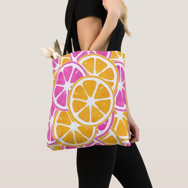 Orange Pink Citrus Slices Tasche (Von Nahem)