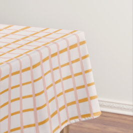 Orange Pink Dopamin Grid Modern Tischdecke