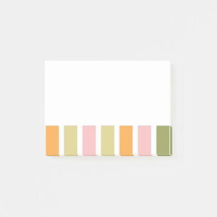 Orange Pink Gold und grüne Streifen Post-it Klebezettel