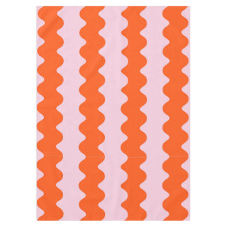 Orange Pink Groovy Stripe Minimalistisch Moderner Tischdecke