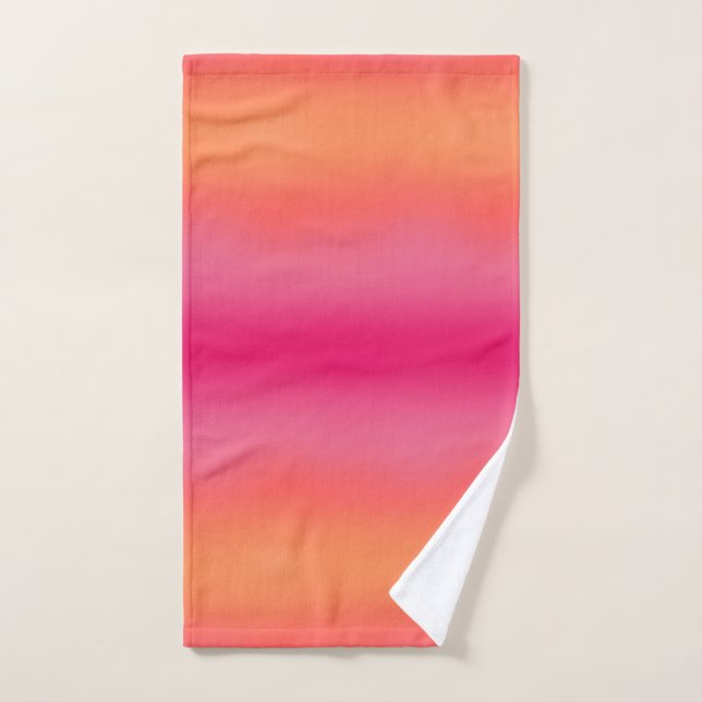 Orange Pink Ombré Handtuch (Handtuch)