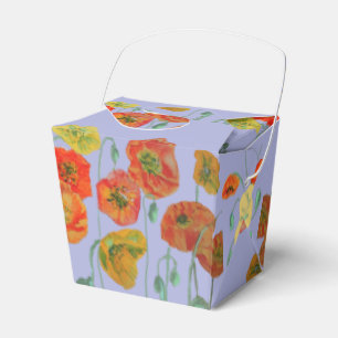 Orange Pink Poppy Floral Geburtstagskuchen Gefäll Geschenkschachtel