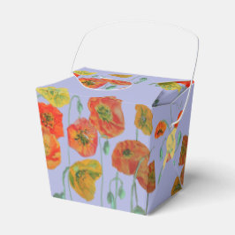 Orange Pink Poppy Floral Geburtstagskuchen Gefälli Geschenkschachtel