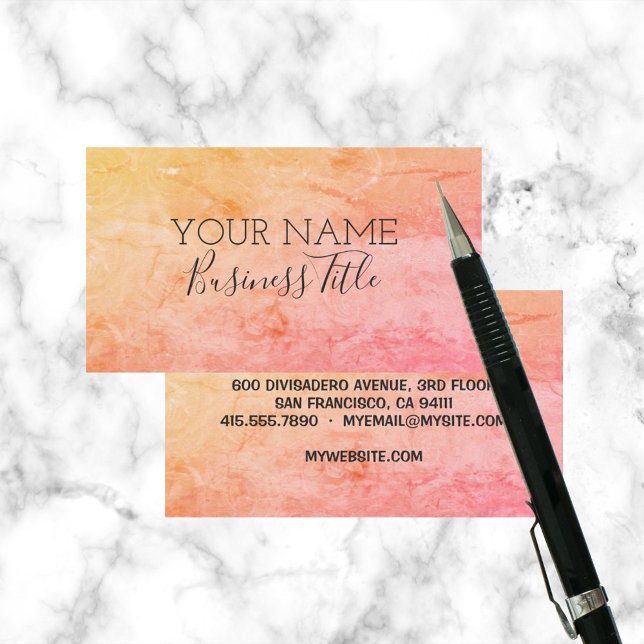 Orange Pink Roses Trendname Geschäftsbezeichnung Telefonnummerkarte (Orange Pink Roses Trendy Name Business Title Calling Cards)