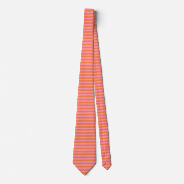 Orange Pink Summer Mood Lines Krawatte (Vorderseite)