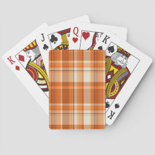Orange plaid spielkarten