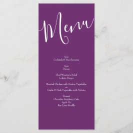 Orange & Plum violet Peony & Mariage Rose Menu