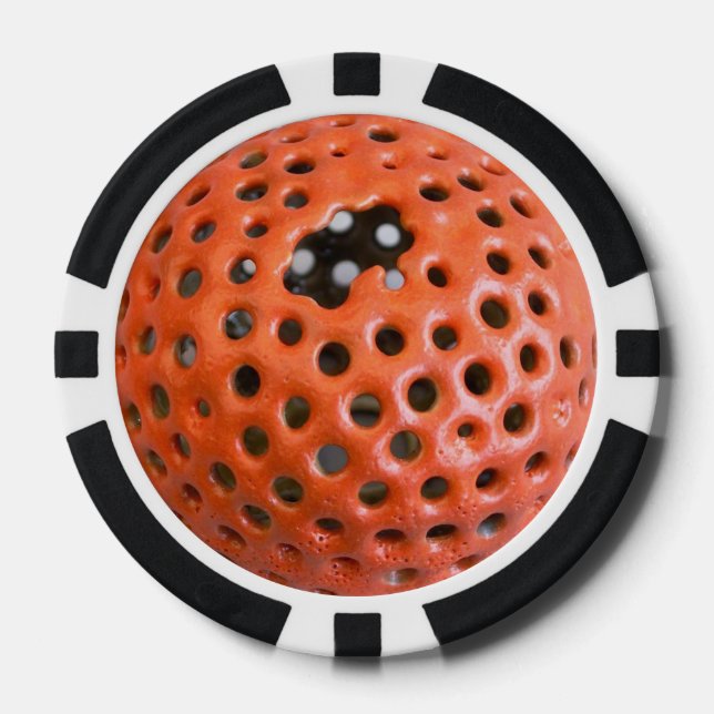 Orange-Poker-Chip Pokerchips (Vorderseite)