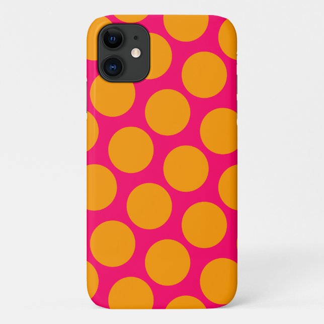 Orange Polka Dot Case-Mate iPhone Hülle (Rückseite)