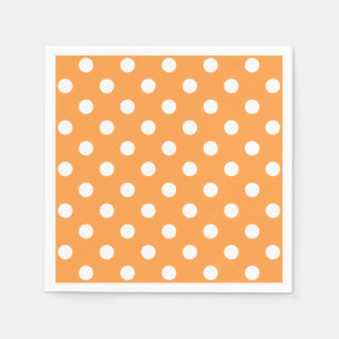 Orange Polka Dot Pattern Serviette