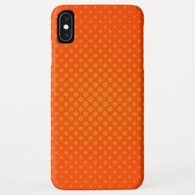 Orange Polka Dots Case-Mate iPhone Hülle (Rückseite)