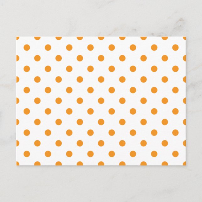Orange Polka Dots Postkarte (Vorderseite)