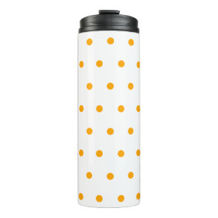 Orange Polka Dots Thermosbecher