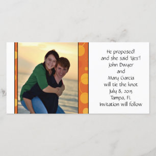 Orange Polka-Punkte Save the Date