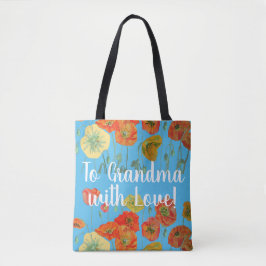 Orange Poppies Blumengebäck Blume Oma Liebe Bag Tasche