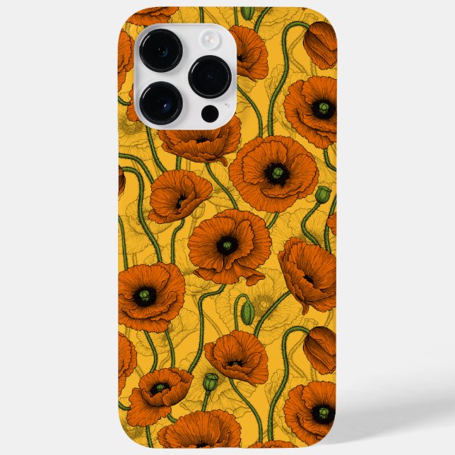 Orange Poppies Case-Mate iPhone 14 Pro Max Hülle (Rückseite)