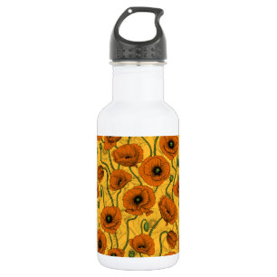 Orange Poppies Edelstahlflasche
