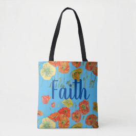 Orange Poppies floral Glaube spirituelle Tote Tasc Tasche