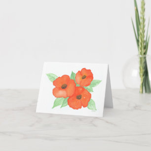Orange Poppies kleine Mitteilungskarten