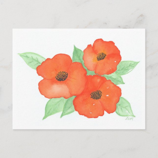 Orange Poppies Postkarte (Vorderseite)