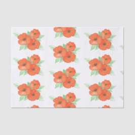 Orange Poppies Seidenpapier