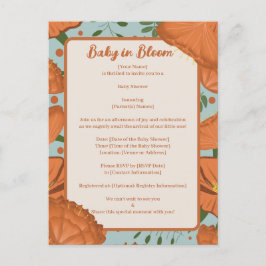 Orange Poppy Baby Bloom Douche Invitation