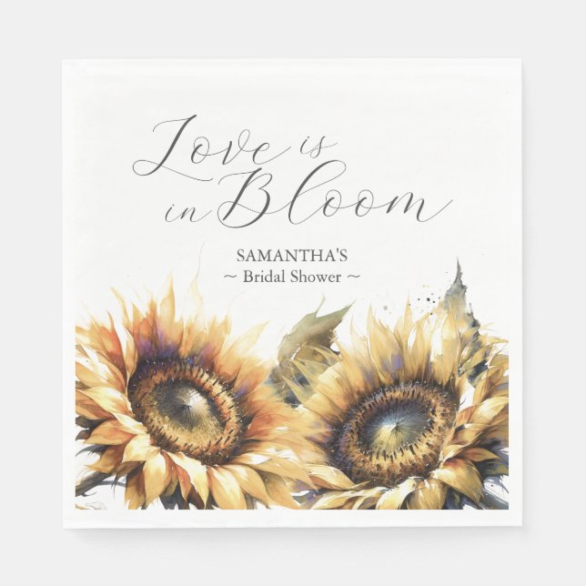 Orange Poppy Blume Brautparty Napkins Serviette (Vorderseite)